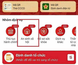 Cách tích hợp tài khoản hưởng an sinh xã hội trên VNeID