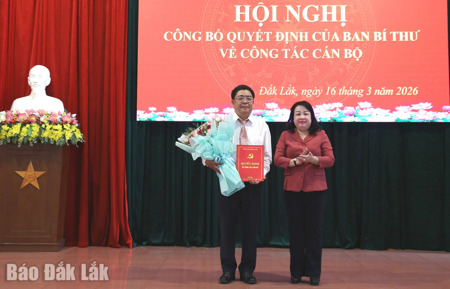 Đồng chí Võ Đăng Đông giữ chức vụ Phó Chủ nhiệm Ủy ban Kiểm tra Tỉnh ủy Đắk Lắk