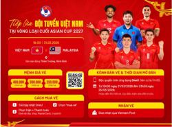 Giá vé xem đội tuyển Việt Nam đấu Malaysia cao nhất 400.000 đồng