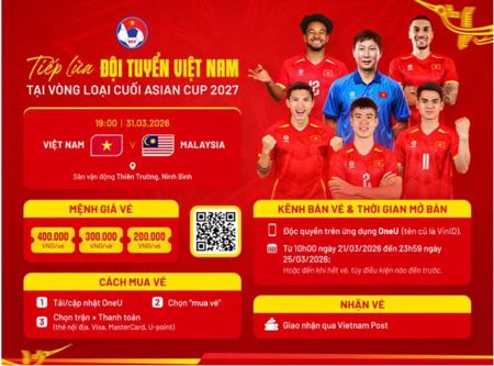 Giá vé xem đội tuyển Việt Nam đấu Malaysia cao nhất 400.000 đồng