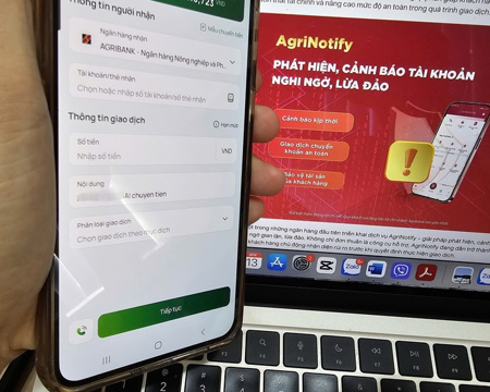 Agribank chặn hơn 91.000 giao dịch chuyển tiền bất thường