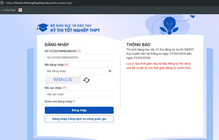 Hôm nay 17/4, thí sinh bắt đầu đăng ký thi thử tốt nghiệp THPT