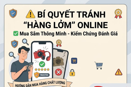 Bí quyết tránh “hàng lởm” khi mua sắm online