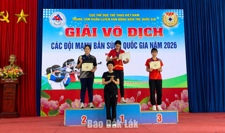 Giải vô địch các đội mạnh bắn súng quốc gia 2026: Xạ thủ Đàm Khánh Ly đoạt huy chương bạc