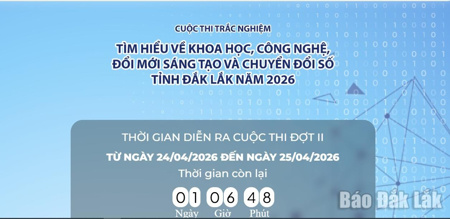 Trao giải đợt 1 cuộc thi “Tìm hiểu về khoa học, công nghệ, đổi mới sáng tạo và chuyển đổi số” tỉnh Đắk Lắk năm 2026
