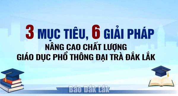 3 mục tiêu, 6 giải pháp nâng cao chất lượng giáo dục phổ thông đại trà Đắk Lắk