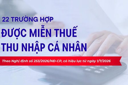 22 trường hợp được miễn thuế thu nhập cá nhân