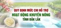 Quy định mức chi hỗ trợ hoạt động khuyến nông tỉnh Đắk Lắk