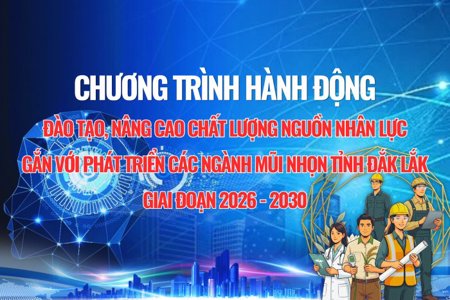  Chương trình hành động: Đào tạo, nâng cao chất lượng nguồn nhân lực gắn với phát triển các ngành mũi nhọn tỉnh Đắk Lắk giai đoạn 2026 - 2030