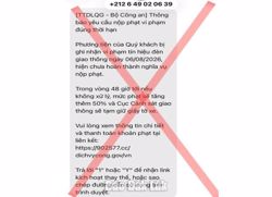 Cục CSGT cảnh báo thủ đoạn lừa đảo thông báo phạt nguội vi phạm giao thông qua tin nhắn