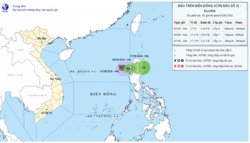 Áp thấp nhiệt đới mạnh lên thành cơn bão số 3