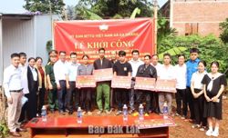Xã Ea Drăng khởi công xây dựng, sửa chữa 6 nhà đại đoàn kết
