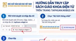 Cách truy cập, sử dụng sách giáo khoa điện tử theo lớp, môn học