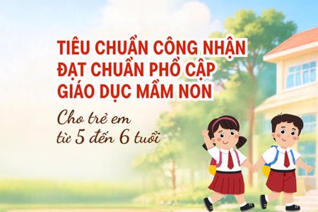 Tiêu chuẩn công nhận đạt chuẩn phổ cập giáo dục mầm non cho trẻ em từ 5-6 tuổi