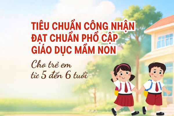 Tiêu chuẩn công nhận đạt chuẩn phổ cập giáo dục mầm non cho trẻ em từ 5-6 tuổi