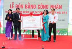 Trường Mầm non Krông Ana được công nhận đạt chuẩn quốc gia mức độ II