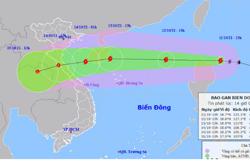 Bão Kompasu giật cấp 13, hướng vào miền Trung