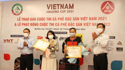 Trao 6 giải Cà phê đặc sản năm 2021