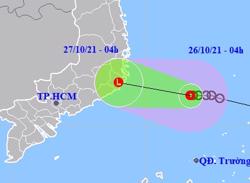 Áp thấp nhiệt đới hướng vào Khánh Hòa-Bắc Bình Thuận, miền Trung, Đông Nam Bộ mưa lớn