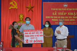 Vận động trên 33,3 tỷ đồng phục vụ công tác phòng chống dịch COVID-19