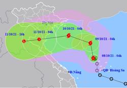 Bão số 7 giật cấp 11 hướng vào Nam đồng bằng Bắc Bộ - Bắc Trung Bộ