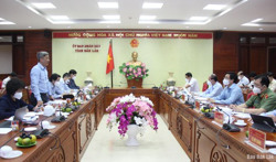 Đoàn kiểm tra của Bộ Y tế làm việc với tỉnh về công tác phòng chống dịch COVID-19