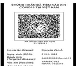 Việt Nam cấp "hộ chiếu vắc-xin" cho người tiêm đủ liều của 8 loại vắc-xin Covid-19