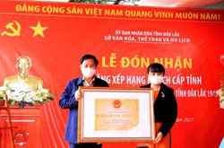 Đón nhận Bằng xếp hạng Di tích cấp tỉnh đối với Di tích lịch sử “Trụ sở Ủy ban khởi nghĩa tỉnh Đắk Lắk 1945"