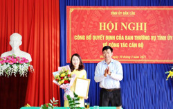 Công bố quyết định của Ban Thường vụ Tỉnh ủy về công tác cán bộ tại Hội Nông dân tỉnh