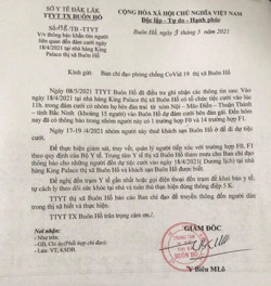Xuất hiện văn bản giả mạo về tình hình dịch COVID-19 tại thị xã Buôn Hồ
