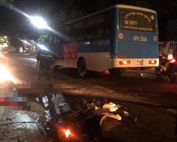 Tông trực diện với xe Bus, hai người trên xe máy tử vong tại chỗ