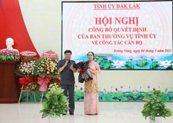 Công bố Quyết định của Ban Thường vụ Tỉnh ủy về công tác cán bộ