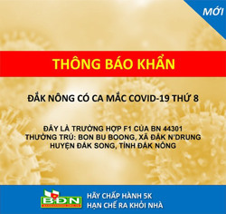 Trong đêm, Đắk Nông có thêm 3 ca mắc Covid-19