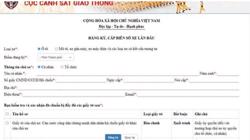 Từ 21/7, người dân có thể đăng ký xe qua mạng
