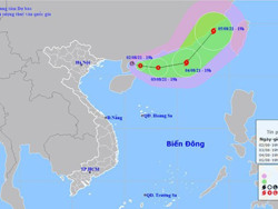 Áp thấp nhiệt đới di chuyển hướng Đông Đông Nam, có khả năng mạnh thêm