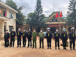 Công an tỉnh tăng cường lực lượng tham gia phòng, chống dịch tại huyện Krông Búk