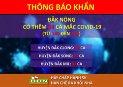 Trưa 9/8, Đắk Nông ghi nhận 4 ca mắc Covid-19