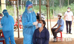 Huyện Krông Búk: Hoàn thành test nhanh kháng nguyên SARS-CoV-2 cộng đồng