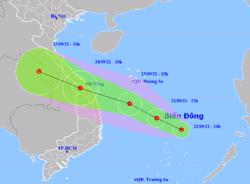 Áp thấp nhiệt đới di chuyển rất nhanh hướng vào Trung Trung Bộ, gây mưa lớn