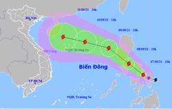 Bão Conson vào Biển Đông, tiếp tục mạnh thêm