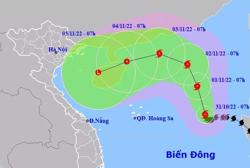 Bão số 7 giật cấp 12, có xu hướng mạnh lên
