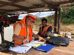 Lập biên bản 1 tàu chở cát hết hạn Giấy chứng nhận kiểm định an toàn kỹ thuật