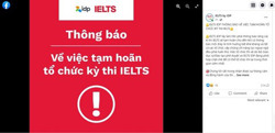 IDP được tổ chức thi IELTS trở lại