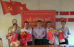 UBND huyện Krông Ana bổ nhiệm, bổ nhiệm lại các chức danh cán bộ lãnh đạo, quản lý
