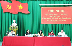 Trưởng Ban Dân vận Trung ương tiếp xúc cử tri tại Đắk Lắk