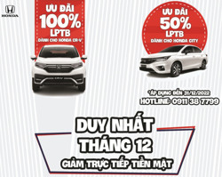 CHƯƠNG TRÌNH ƯU ĐÃI LỆ PHÍ TRƯỚC BẠ HONDA CR-V & HONDA CITY