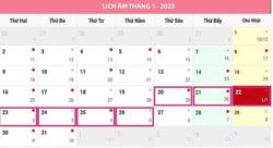 Chính thức thông báo phương án nghỉ Tết nguyên đán 2023 cho người lao động