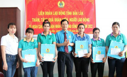 LĐLĐ tỉnh: Tặng 103 suất quà cho đoàn viên, người lao động có hoàn cảnh đặc biệt khó khăn