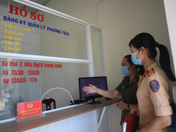 Công an xã sẵn sàng triển khai việc đăng ký và cấp biển kiểm soát xe máy