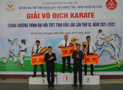 Huyện Krông Pắc đoạt giải Nhất toàn đoàn Giải vô địch karate